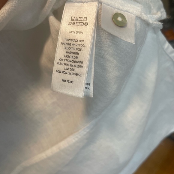 Women’s Tahari Linen Tunic button up shirt . medium - Picture 4 of 8